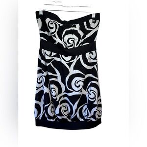 Old Navy Black and White Strapless Y2K NWT Size S Dress‎ Goth Punk Mystic Preppy